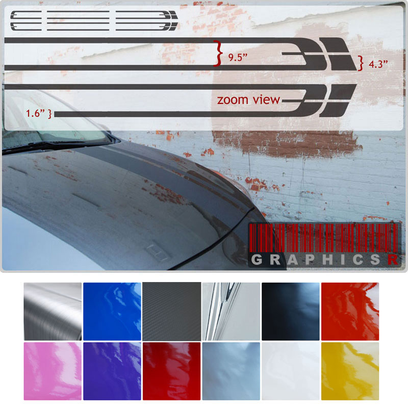 Racing Stripes   Automotive Body Graphics Rally Stickers Decals RSRS 